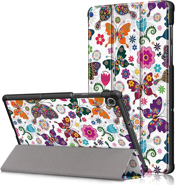 VOVIPO Samsung Galaxy Tab A8 10.5 inch Case ,Ultra Slim Cover Trifold Stand Hard Shell Case for 10.5 Inch Galaxy Tab A8 2021/2022 SM-X205/X200-Butterfly