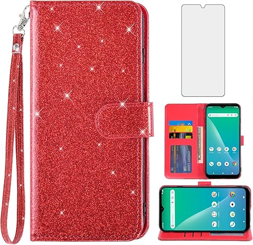 Asuwish Funda para teléfono para chilaca con protector de pantalla y accesorios para celular, ranura para tarjetero, función atril, protección