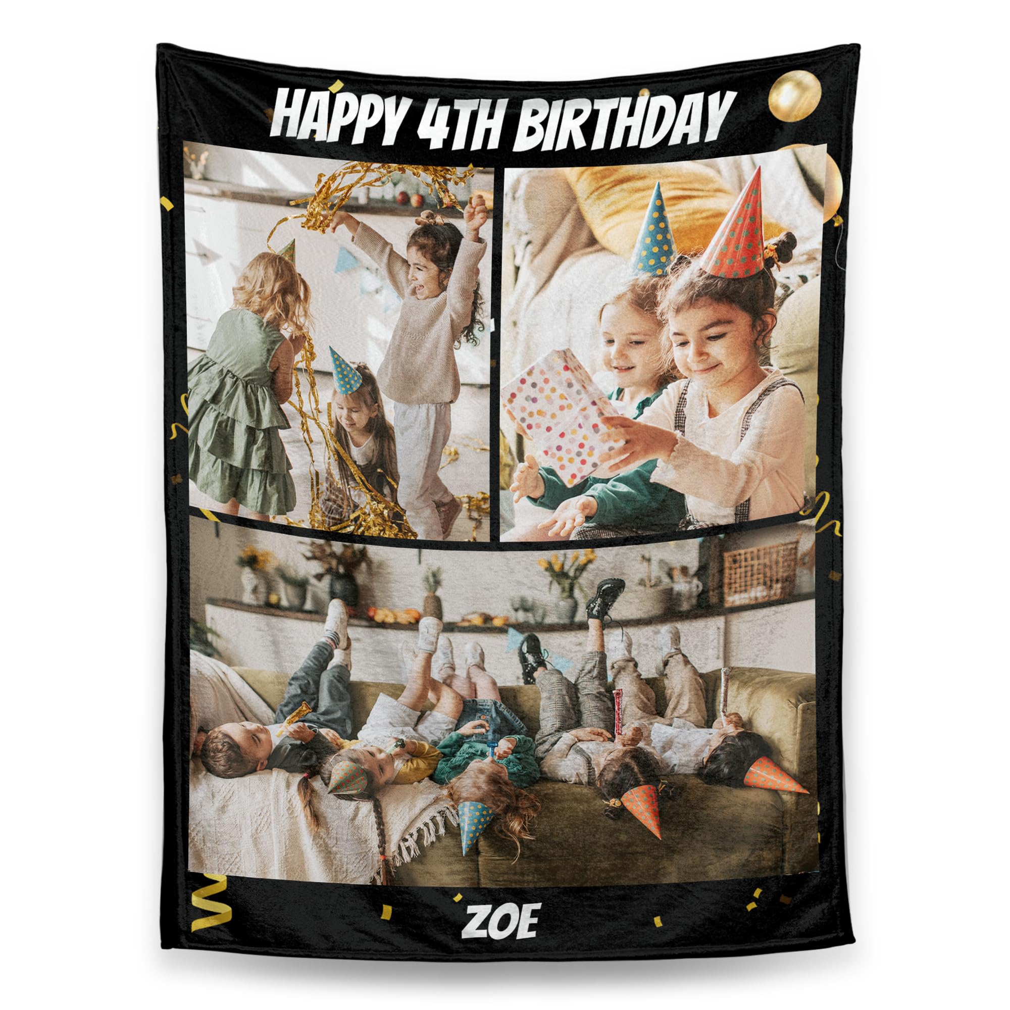 Yihariye Manta Personalizada, Manta Personalizado con Foto Y Texto, Cumpleaños/Bodas/Aniversario, Batamanta Personalizada Regalos para Mama, Papá, Bebe, Amigo, Animal (3 Fotos)