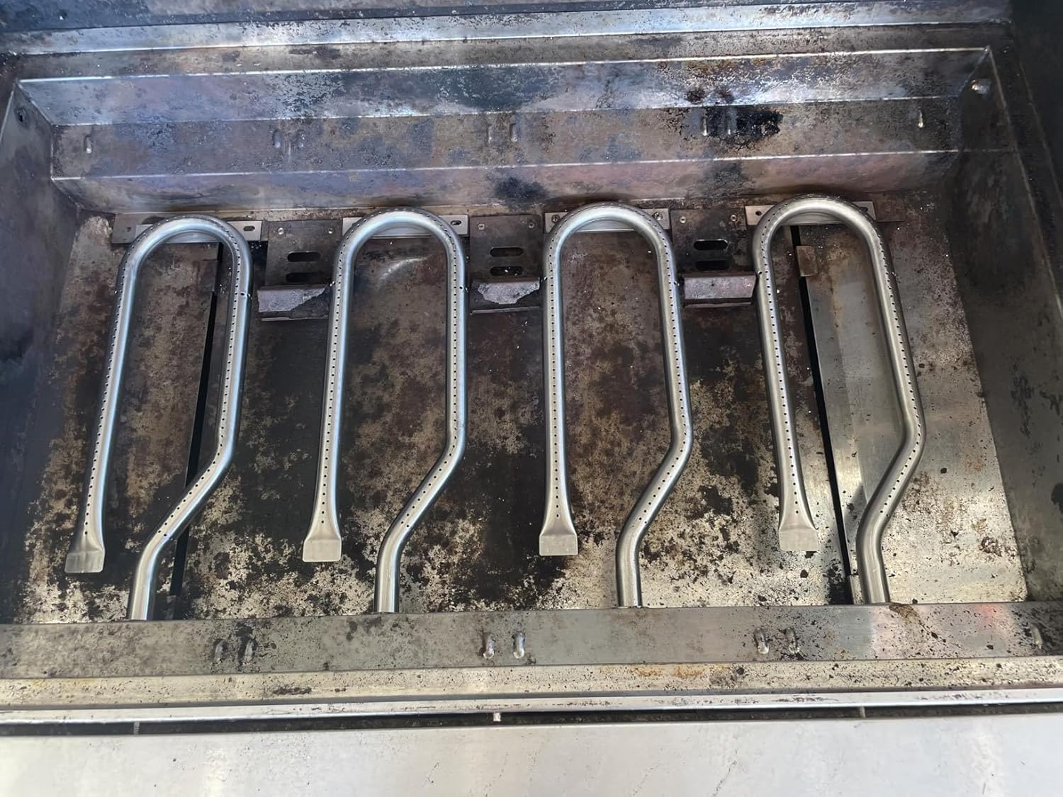 Tube Burner Replacement for Jenn-air Grill Parts 740-0142, 750-0142, 740-0594, 750-0594 Gas Grill Models, 15 13/16 inch x 4 3/8 inch, Stainless Steel, Set of 5, KB867