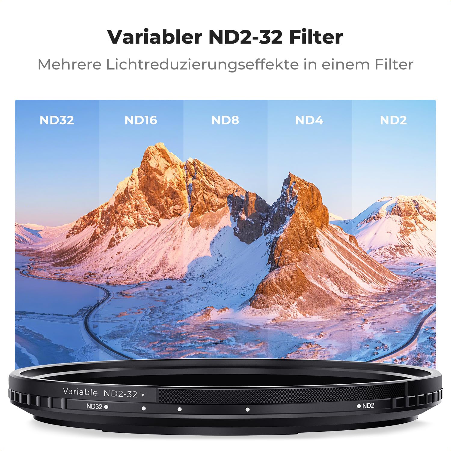 K&F CONCEPT ND Filter 67mm Magnetischer Variabler Graufilter ND2-32 (1-5 Stop) Neutral Graufilter mit Magnetischer Objektivadapter,Nano-Xcel Serie