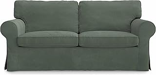 Corduroy Ektorp 2인용 소파 커버 IKEA 2인용 Ektorp 슬립커버-코듀로이 그린