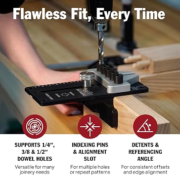 JessEm 08350MK Dowelling Jig Master Kit Precision Woodworking Joinery Tools