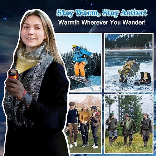Miniatura 6 de Calentadores de manos recargables, paquete de 2 calentadores de manos eléctricos de 14000 mAh, 16 horas de calor de doble cara, máximo 131 ,