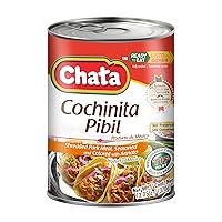 Vista 3 de Chata Cochinita Pibil, carne de cerdo rallada con condimento de annatto, 13.05 onzas, paquete de 4