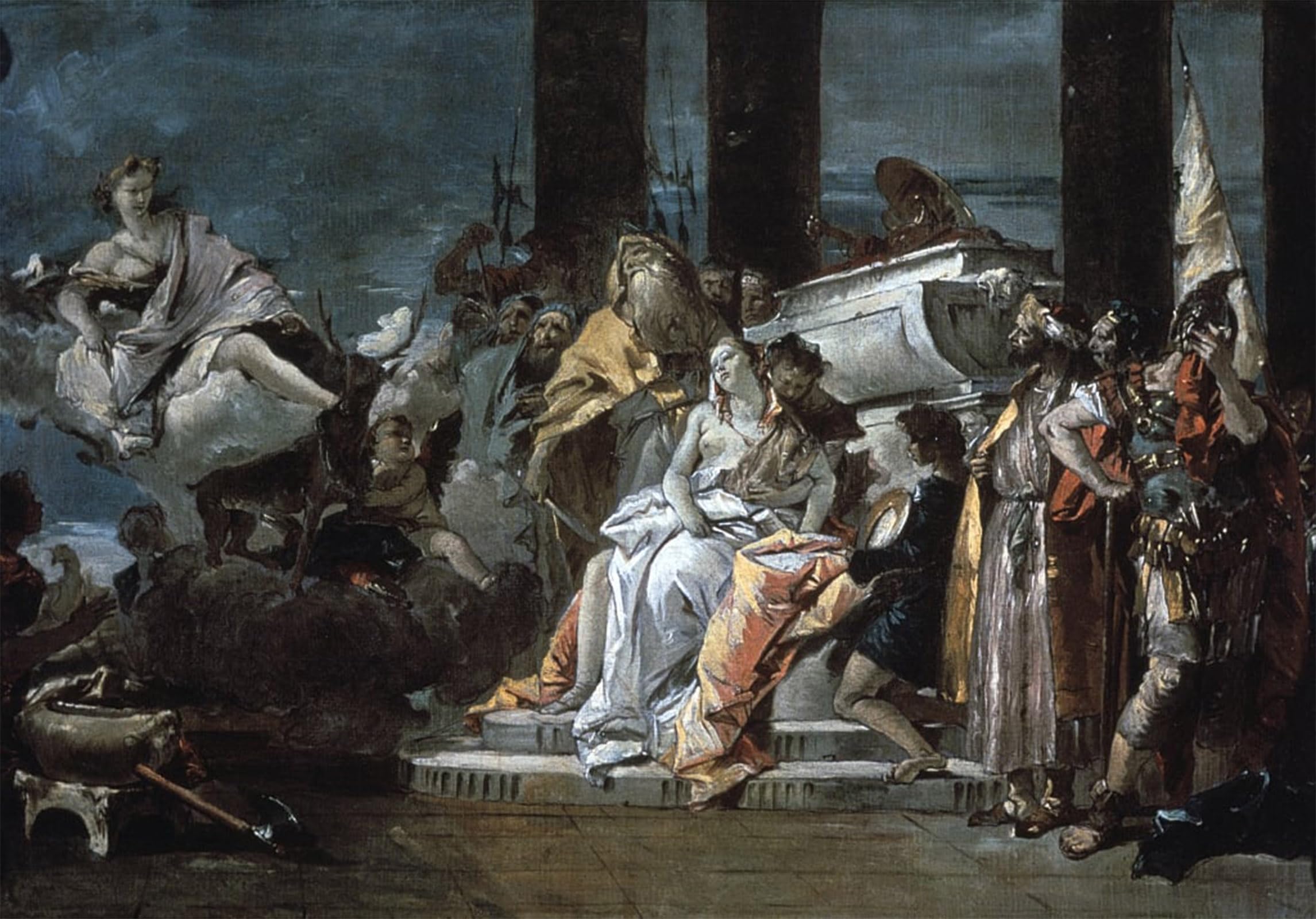 ARTXLXXBN Famous Print Painting Colorful Art Print Sacrifice of Iphigenia by Battista Tiepolo Canvas Art Decorations for Home Decor 60x90cm
