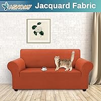 Vista 221 de Asnomy Couch Covers for 3 Cushion Couch Stretch Sofa Covers Slipcovers, Pet Protector Furniture Covers for Dogs Cats Spandex Jacquard Fabric Small
