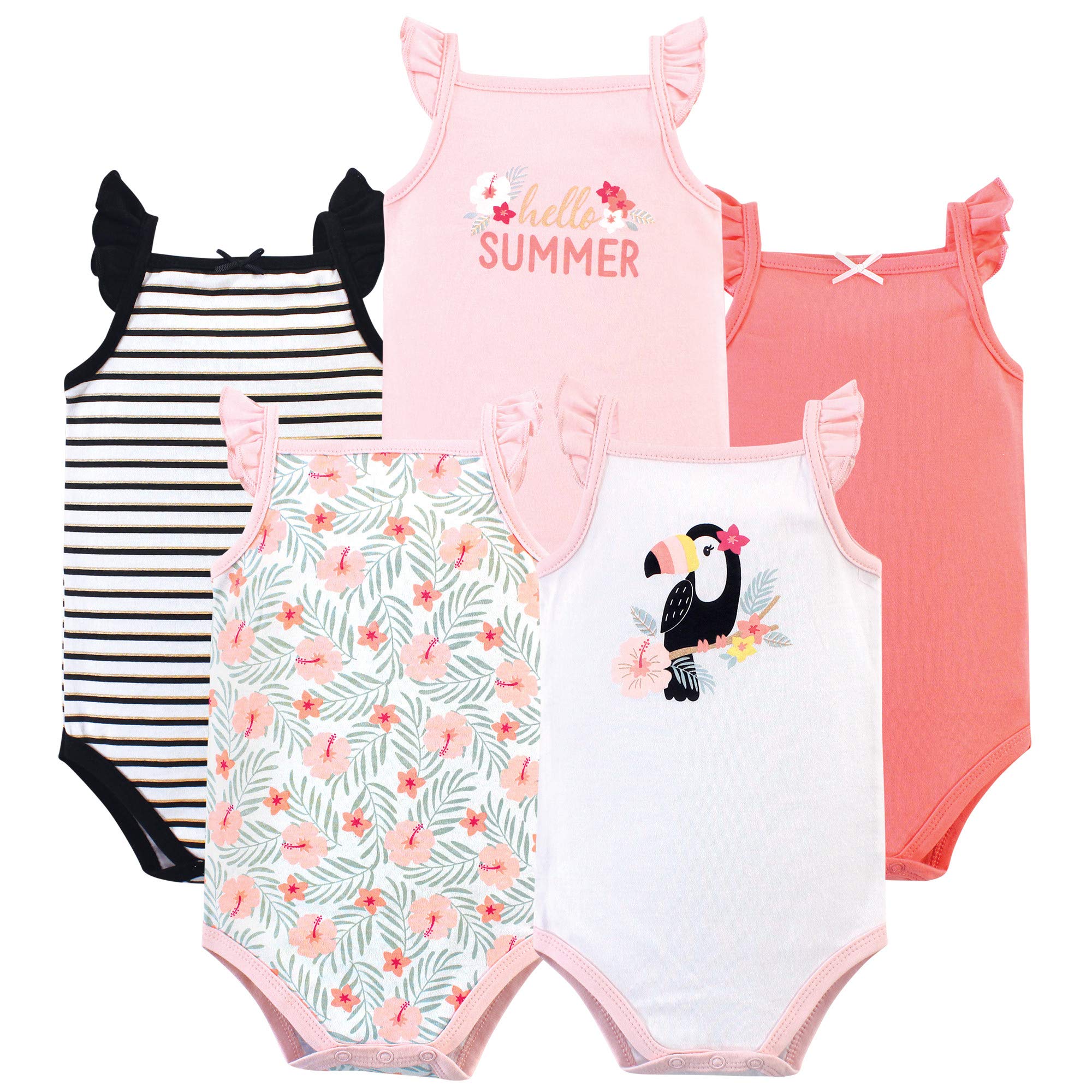Hudson Baby Unisex Baby Cotton Sleeveless Bodysuits
