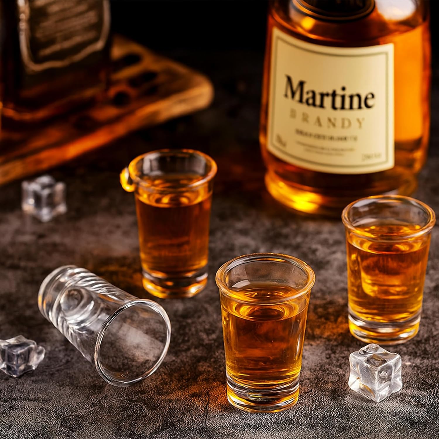 100 Pcs 1.5 oz Clear Acrylic Shot Glasses with Thick Base for Party Favors Drinking Games Weddings Bars and Events