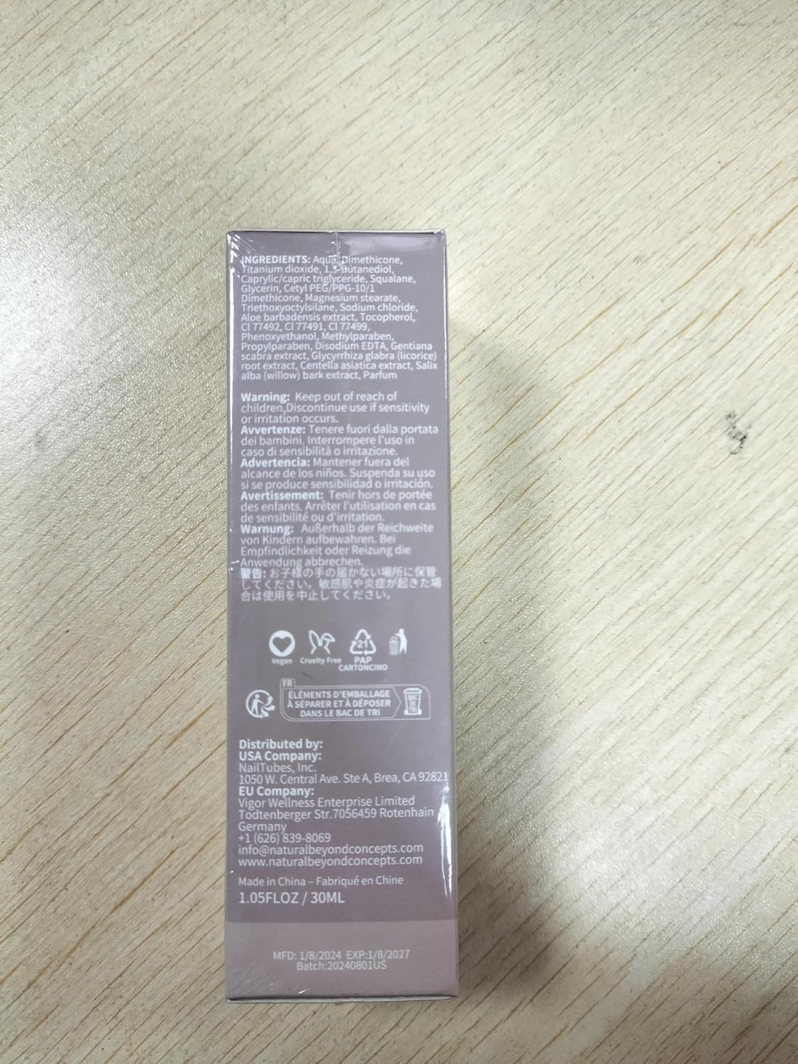 Sensitive Skin Foundation - Serum Foundation with Vitamin E, Sun protection & Deep Hydration for A Smooth & Satin Finish, Vegan & Cruelty-Free (Medium-301) - Image 4