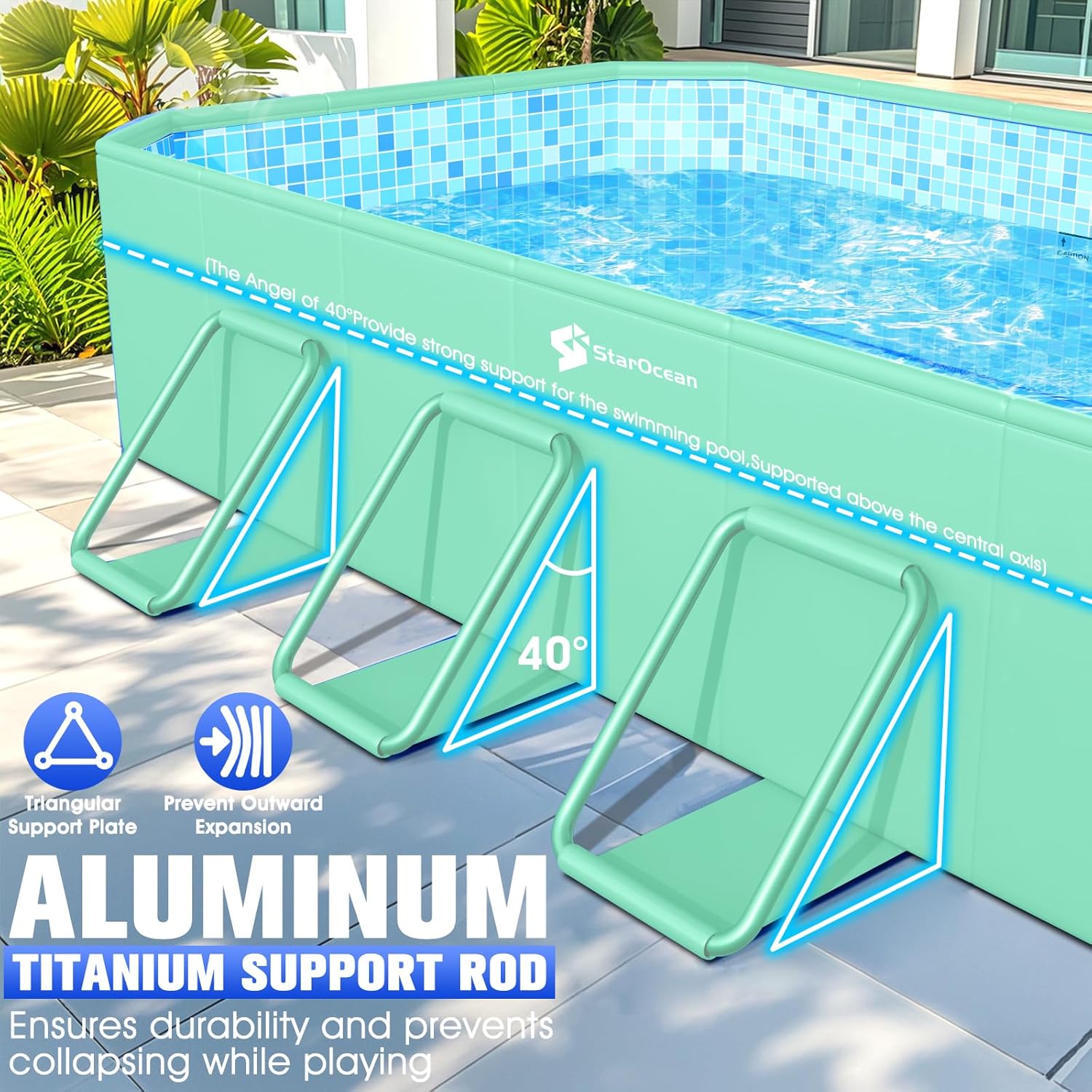 Foldable Pool, Large Non-Inflatable Swimming Pool for Adult Collapsible Pools Hard Plastic Shell, Oversized Thickened,Portable Folding Pools for Backyard 90"x50"x20"-Green