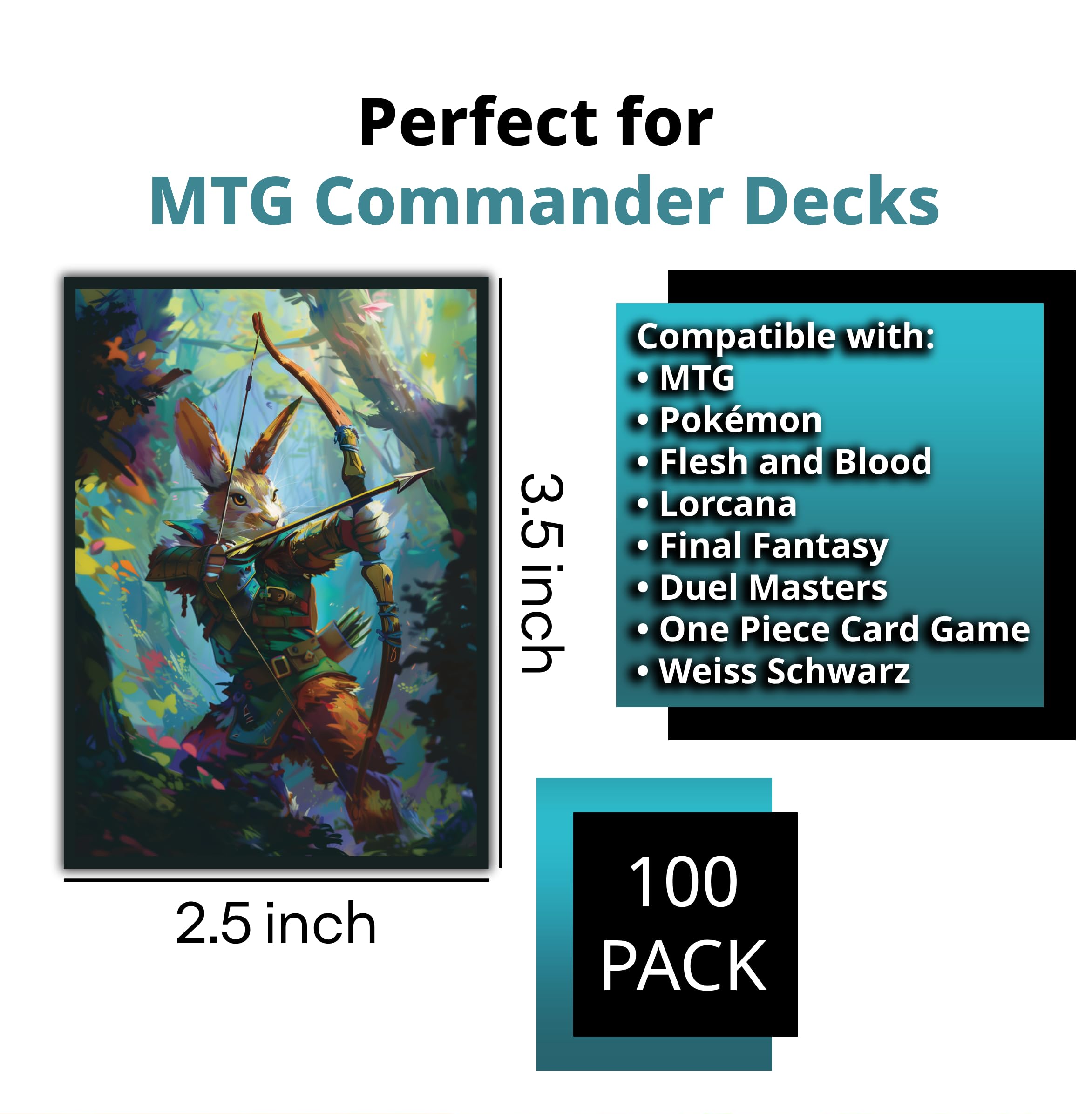Amazon.com: Digital Sorcery Studio Rabbit Archer Card Game Sleeves – 100  Pack – Compatible with MTG – Perfect for Magic Bloomburrow Commander Decks  Like Baylen, Finneas, & Ms Bumbleflower : Toys & Games