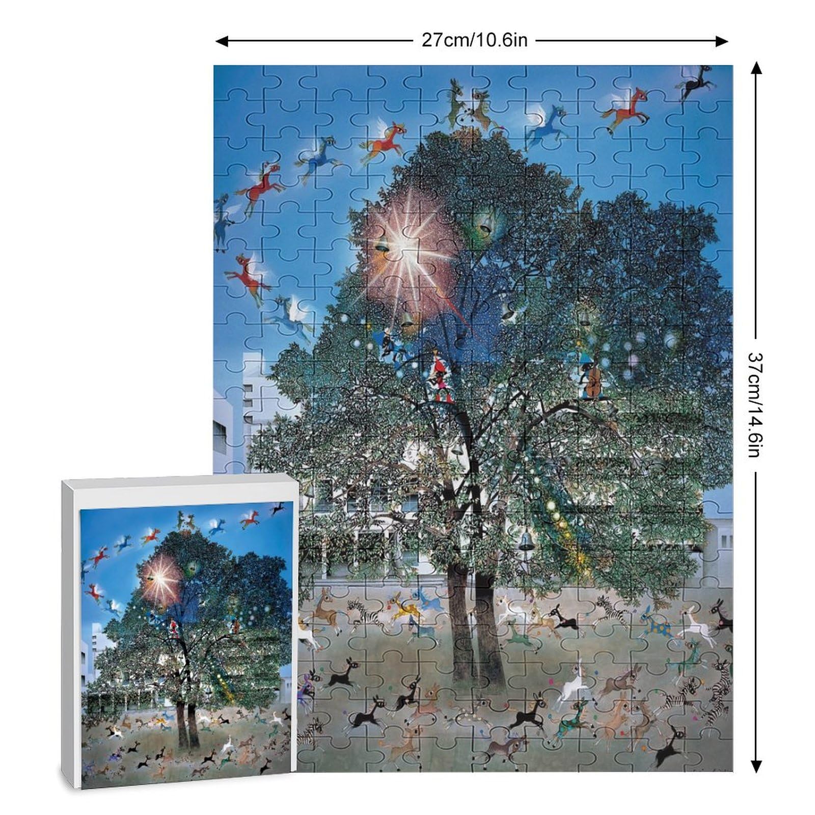 Amazon | 藤城清治 光陰の中 巣立つ仔馬たち ジグソーパズル パターン