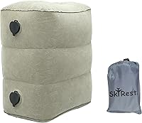 Vista 10 de Almohada inflable para reposapiés para viajes en avión - Reposapiernas ajustable para vuelos largos, extensor de asiento de avión para bebé/niño