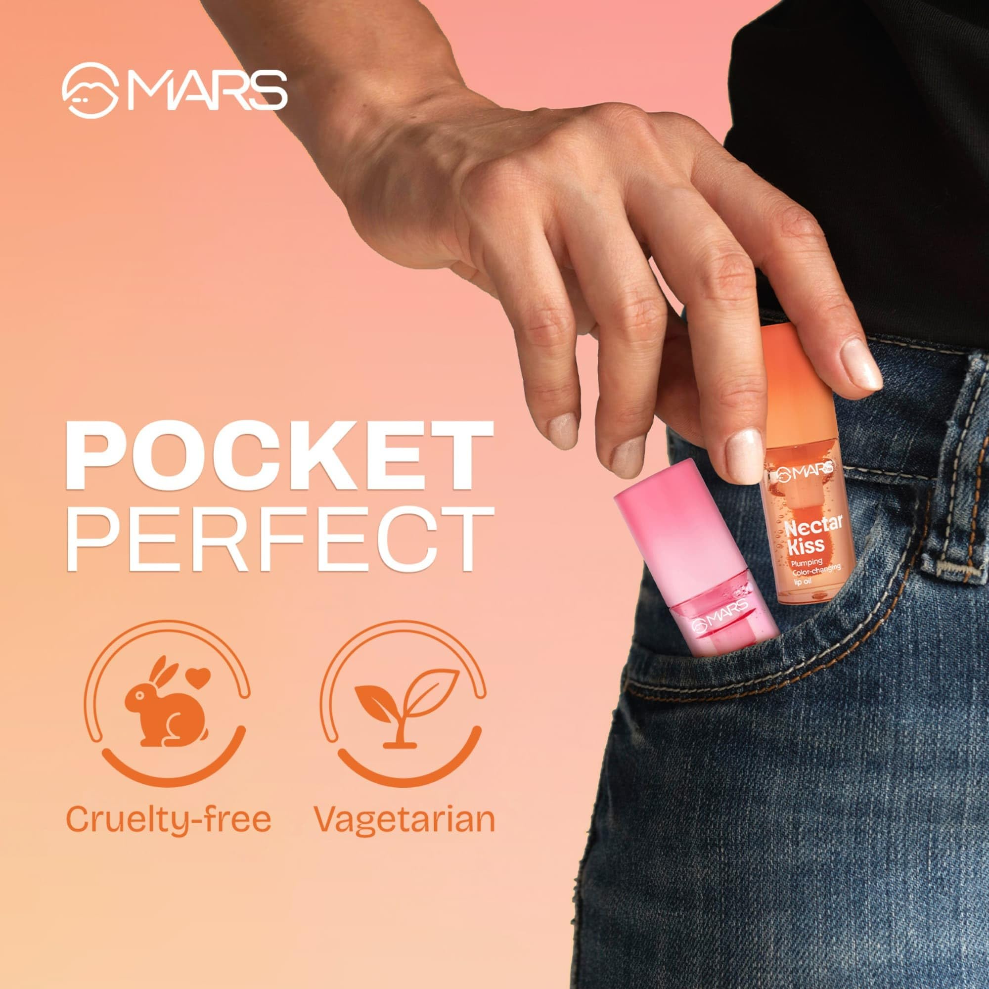 MARS Plumping Color Changing Lip Oil (4.5ml) (FLORAL DEW) With Fat Applicator | Skin Nourishing Ingredients - Olive Fruit Oil, Jojoba Oil | Hydrating & Moisturising | Plumping Effect - Image 6 thumbnail