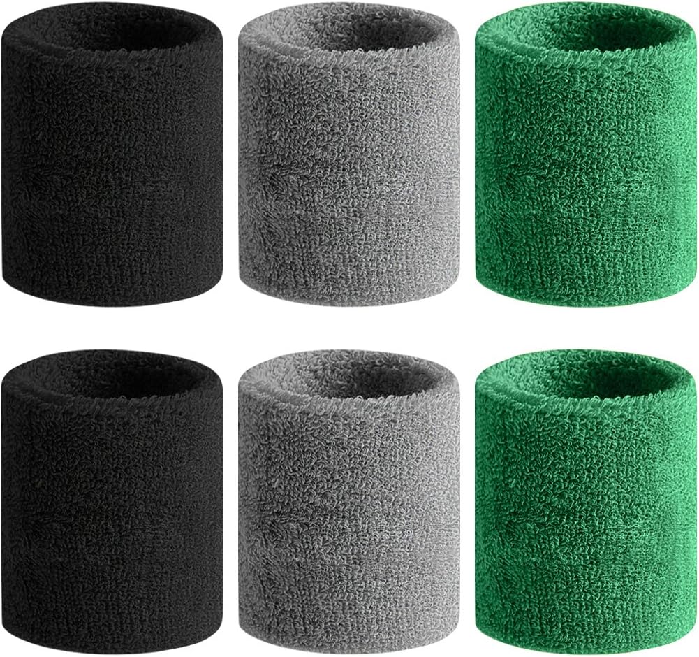 Sweatbands Sports Headband for Men & Women - Moisture Wicking Athletic Cotton Terry Cloth Sweatband for Tennis, Basketball, Running, Gym, Working Out