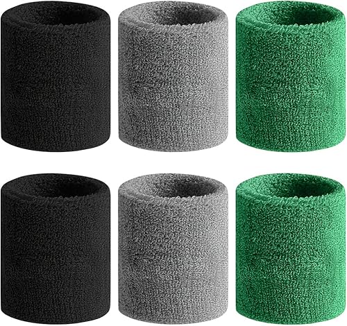 Miniatura 1 de BEACE Sweatbands Sports Wristband for Men  Women - Moisture Wicking Athletic Cotton Terry Cloth Sweatband for Tennis Basketball Running Gym Working