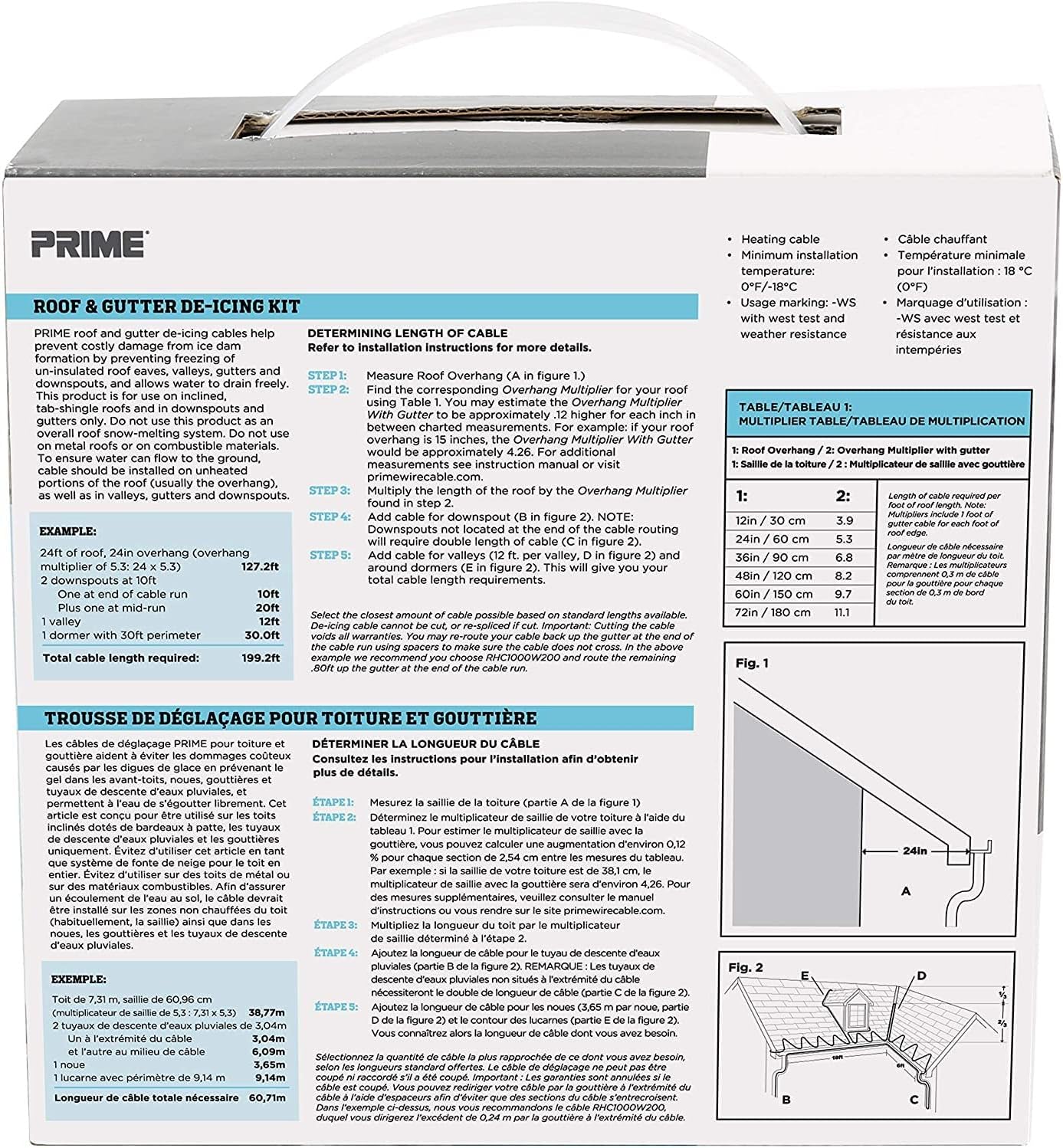 Flash Deals - 50% OFF Prime Wire & Cable RHC1000W200 ROOF & Gutter DE-Icing KIT ROOF Heating Cable