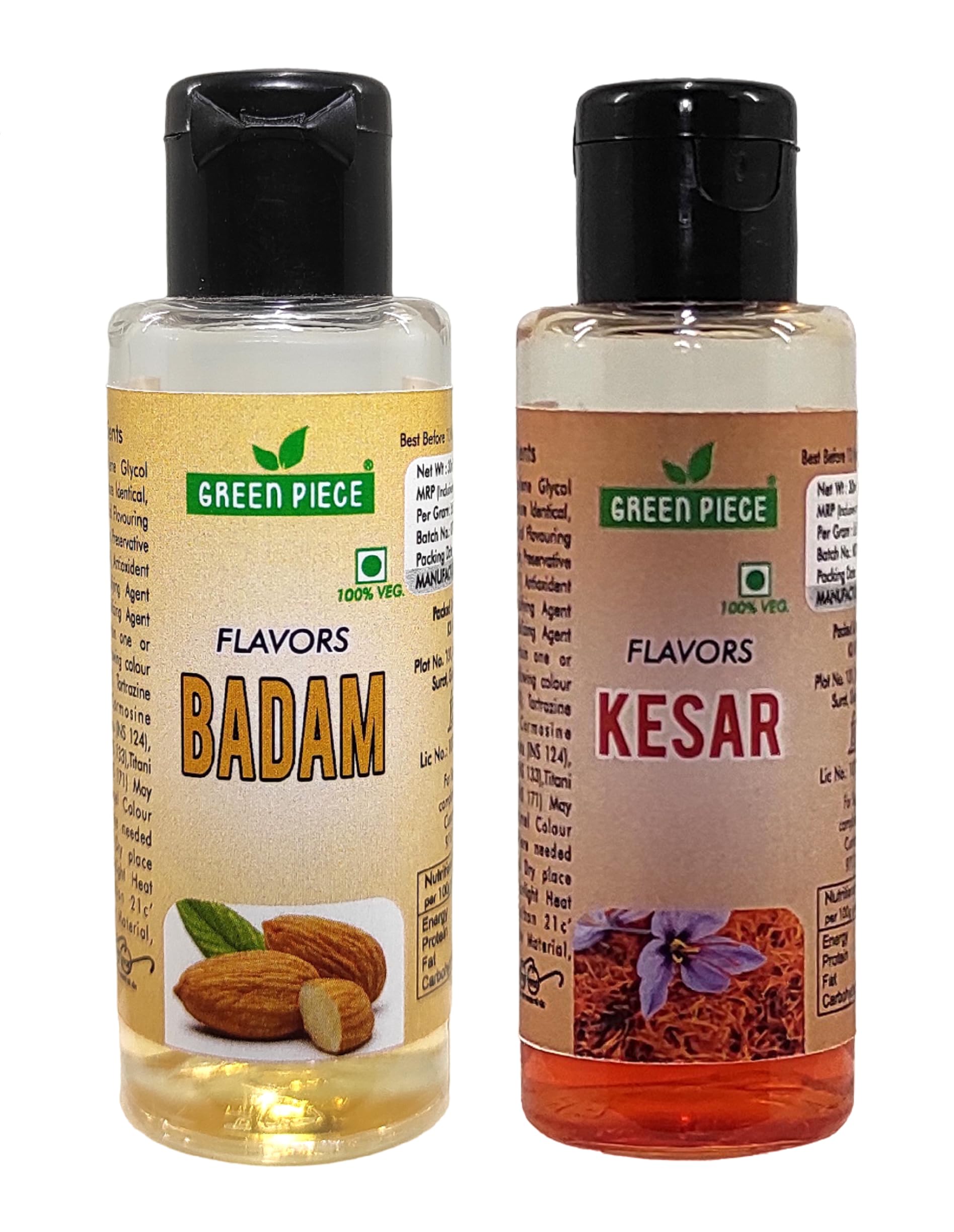 Green Piece Badam and kesar Flavor food Essence.(30gm x2)(Pack of 2) (B09X7DH21W) Amazon Price History, Amazon Price Tracker