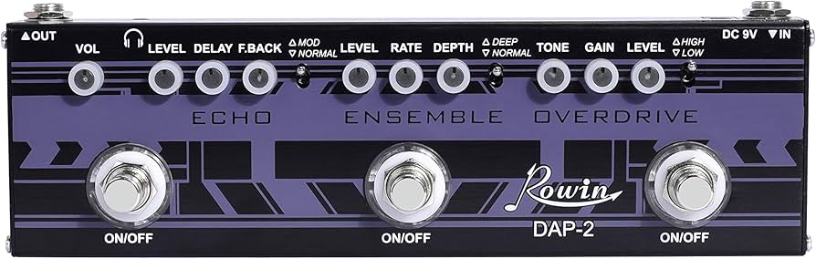 Amazon.com: Rowin DAP-2 Guitar Multi Effect Pedal 3-In-1 Effects