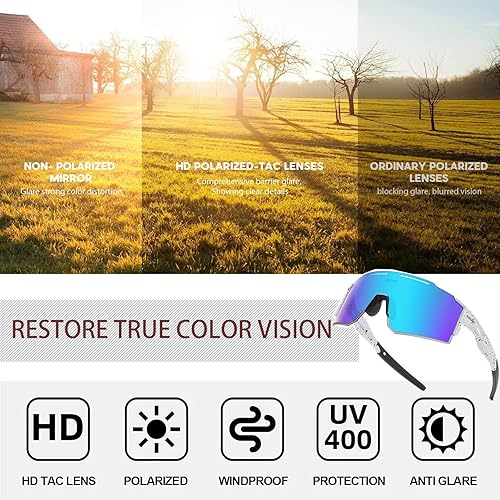 Miniatura 5 de Gafas de sol deportivas polarizadas para hombres y mujeres, lentes de sol de béisbol juveniles, gafas de ciclismo, correr, golf, pesca