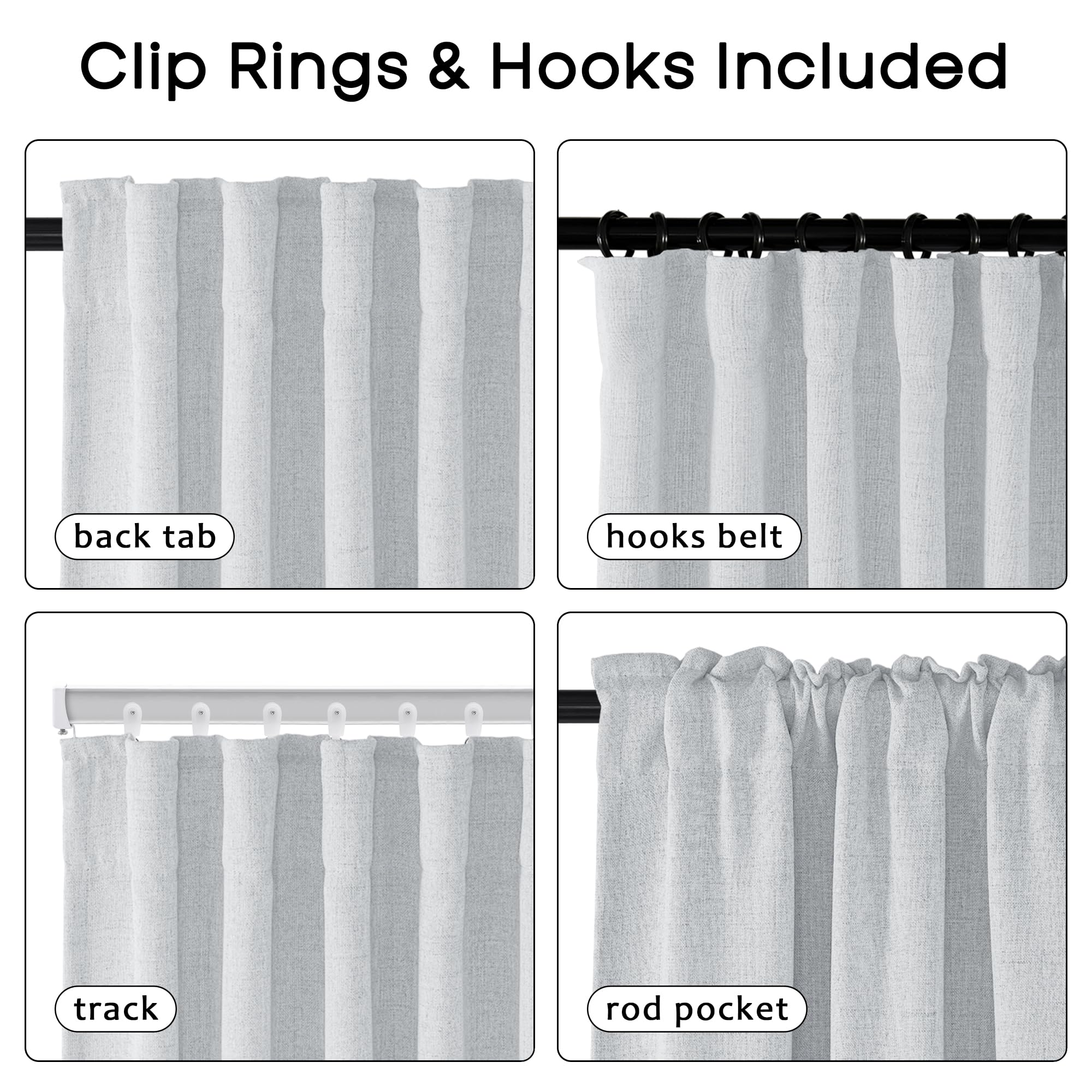 Amazon.com: PANELSBURG Light Grey/Gray Cat Proof Blackout Curtains