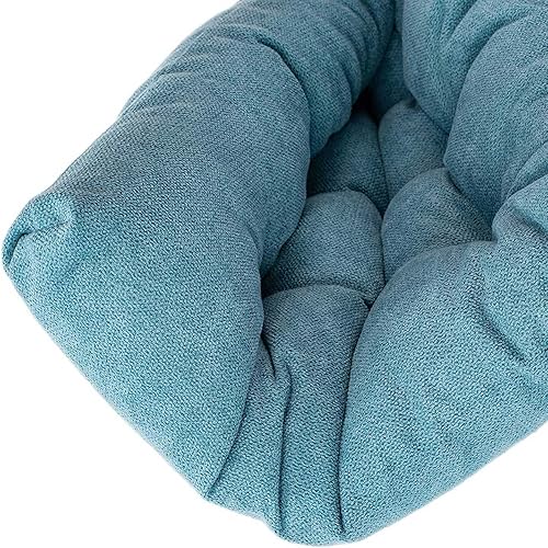 Miniatura 7 de Cojín para silla, paquete de 4 cojines para sillas de comedor, almohadillas para sillas y tapete con lazos para asiento de cocina interior y