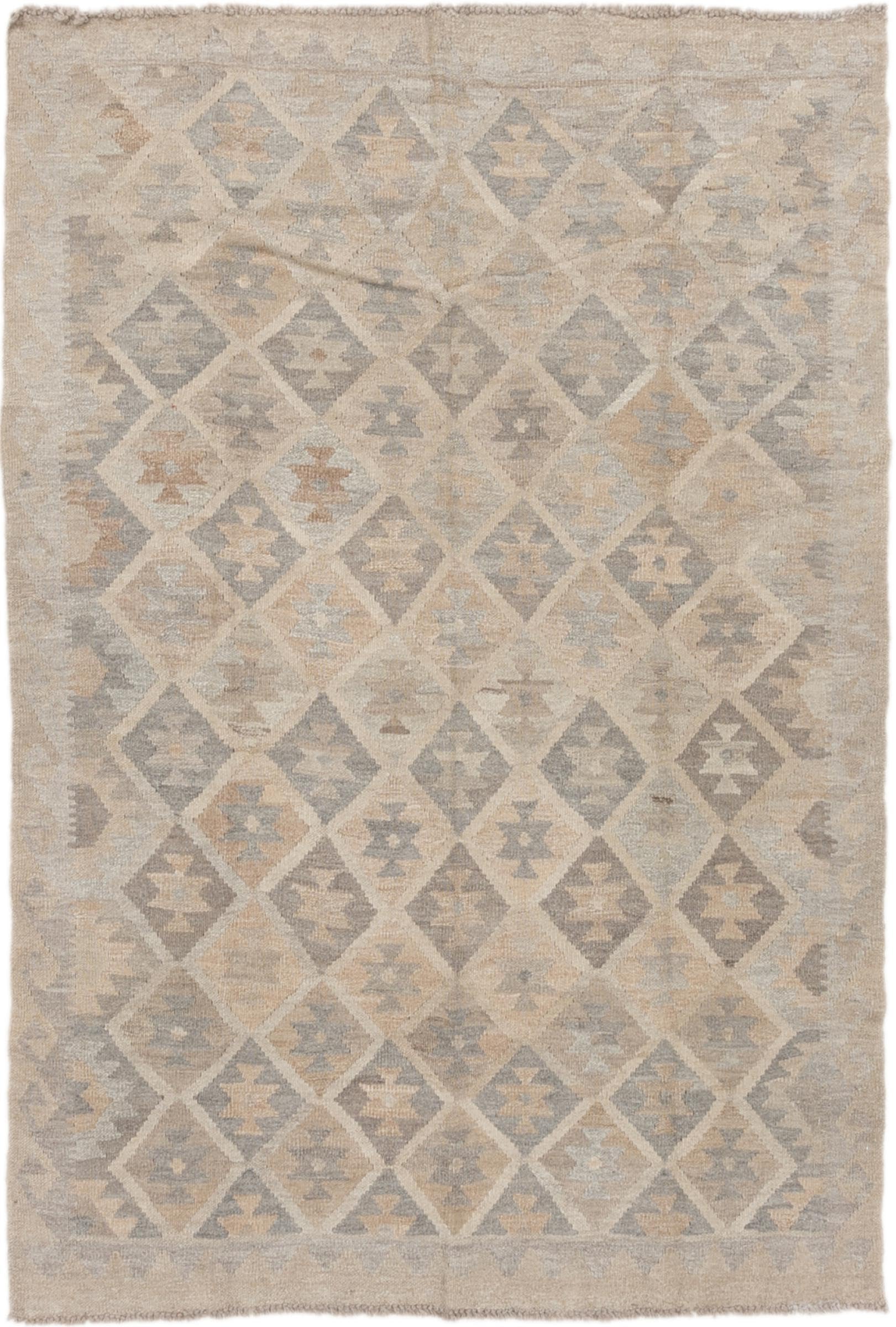 Tapis Kilim Afghan en laine 126x181 cm pour réchauffer un sol moderne