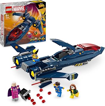 LEGO | Marvel X-Jet der X-Men - Modell Flugzeug zum Bauen mit Figuren inkl. Wolverine und Rogue -Kreatives Superhelden Spielzeug für Kinder - Geschenk für Jungs und Mädchen ab 8 Jahren - 76281