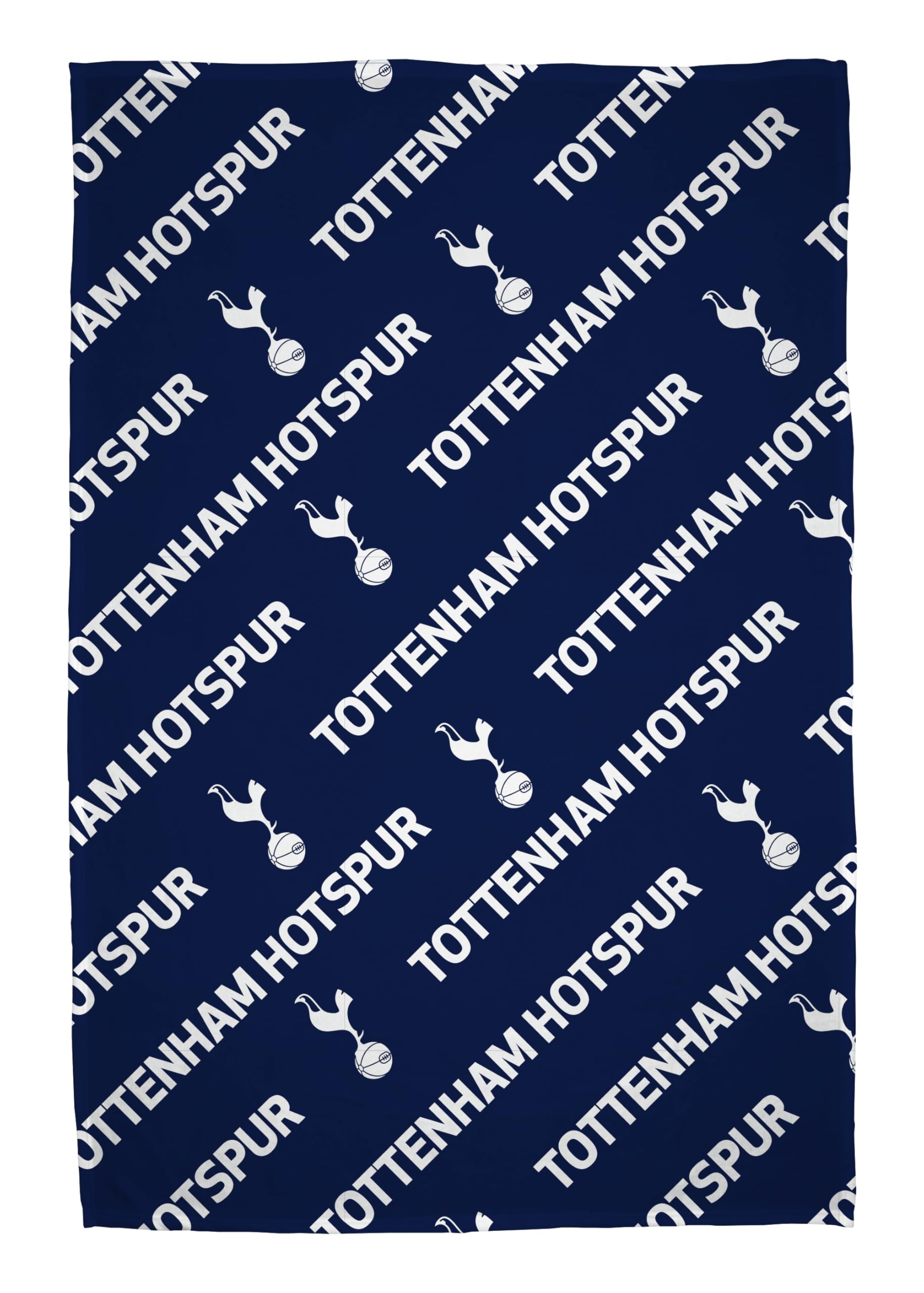 Tottenham Hotspur FC Officially Licensed Fleece Throw Blanket | Super Soft, Football Line Design | Warm Super Soft Feel Blue Throw | Perfect for Home, Bedroom, Sleepovers & Camping