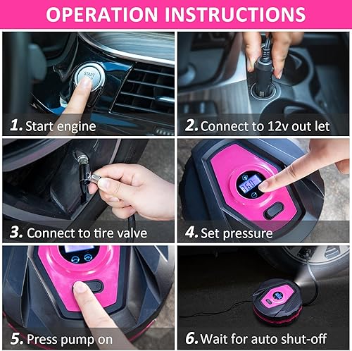 Miniatura 7 de Kit de emergencia para automóvil con compresor de aire portátil, kit de emergencia en carretera para vehículos, kit de asistencia de seguridad en