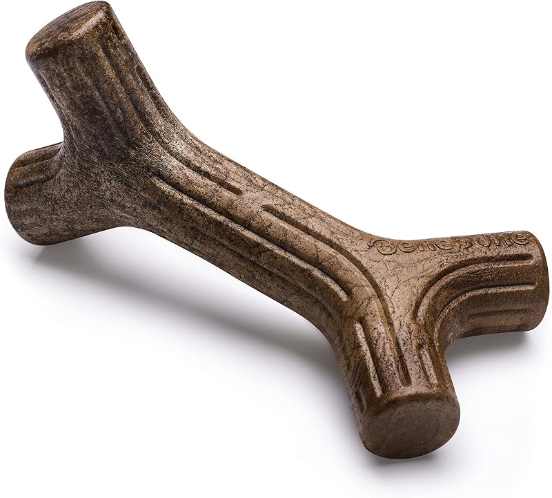 Juguete masticable para perros duradero de madera de arce real, hecho en EE. UU., grande