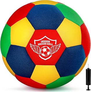 HopeRock Indoor Soccer Ball, Size 4 Soft Foam for Toddlers and Kids, Silent in House, for Youth Boys and Girls Aged 3-12 Years Old