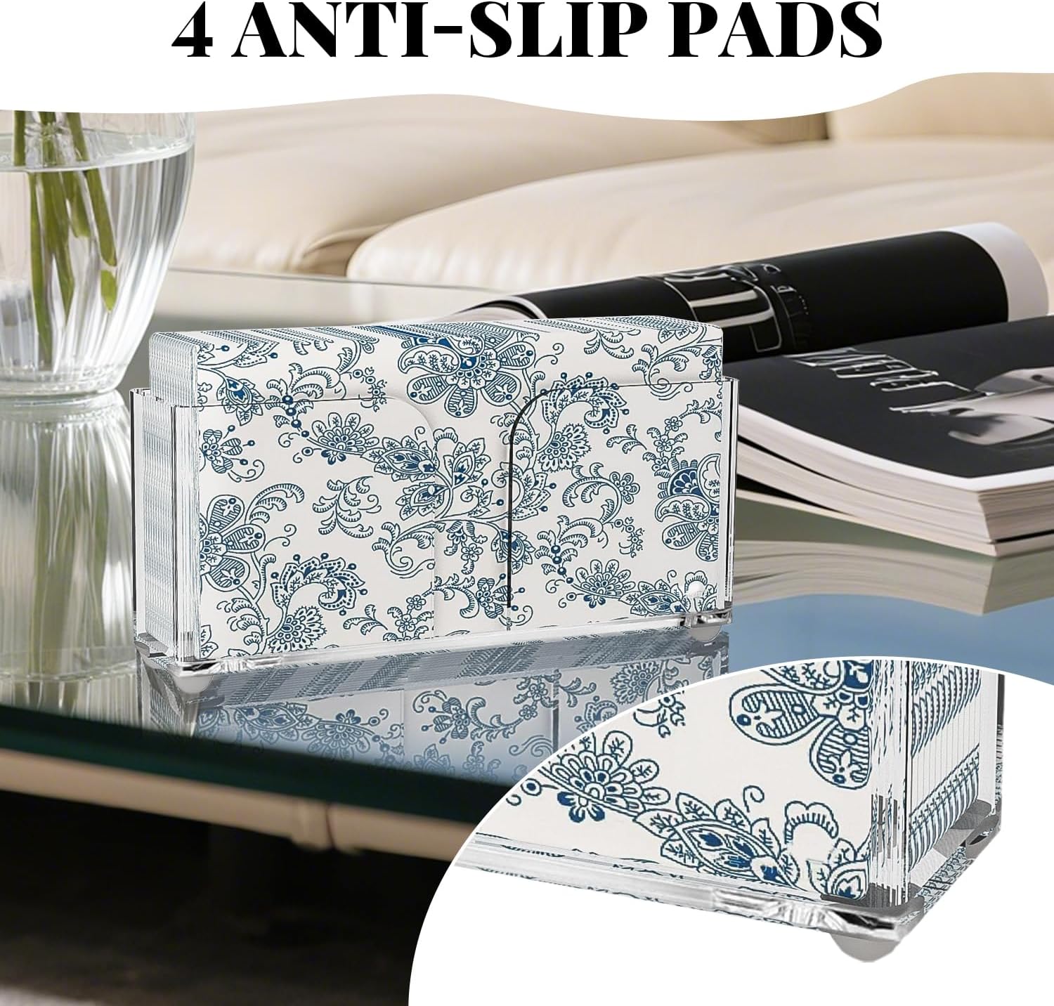 Acrylic Napkin Holder, Vertical Paper Towel Dispenser with Clear Design image 4