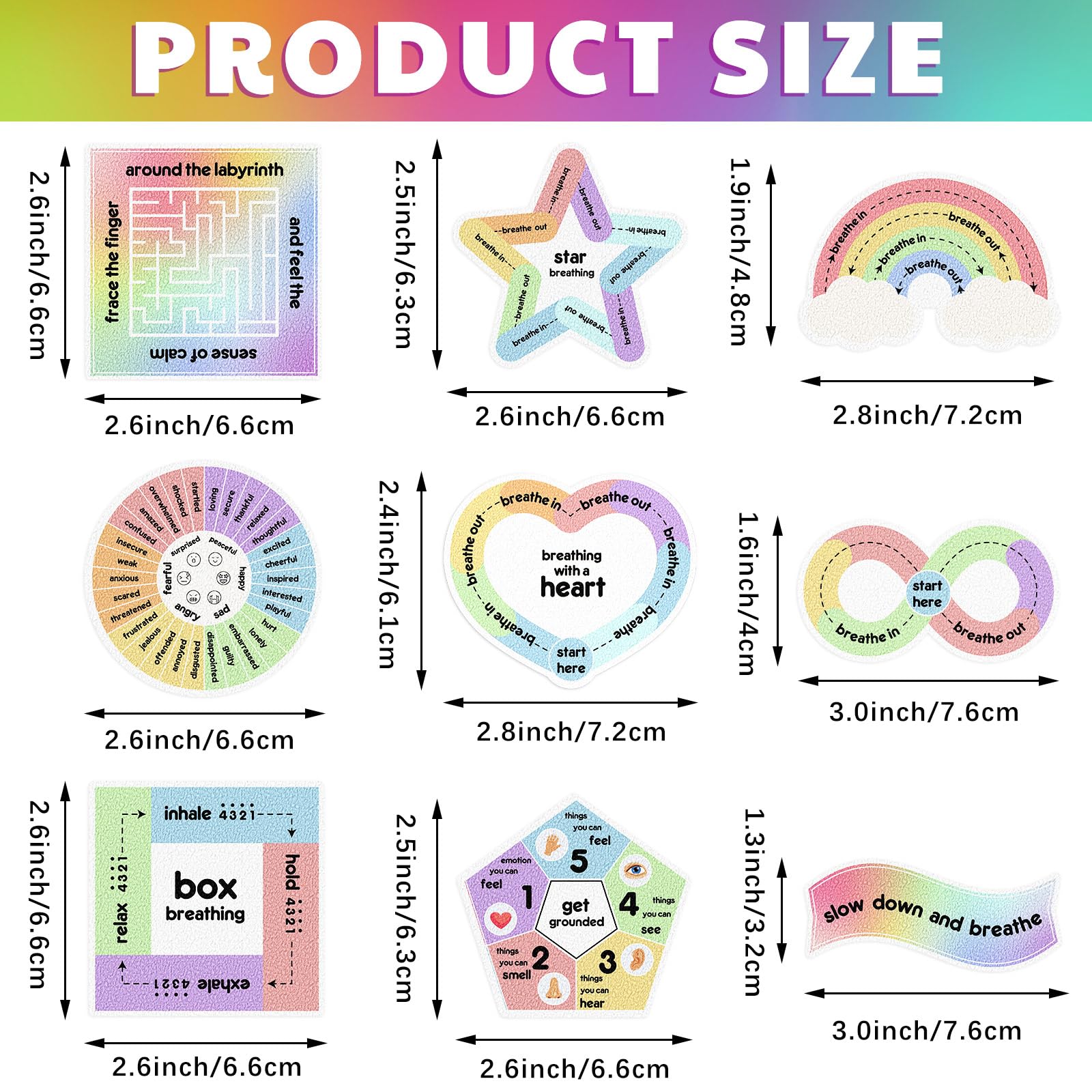 Texture Fidget Sticker Snapklik.com : Libima 72 Pieces Anxiety Sensory Stickers Textured ...