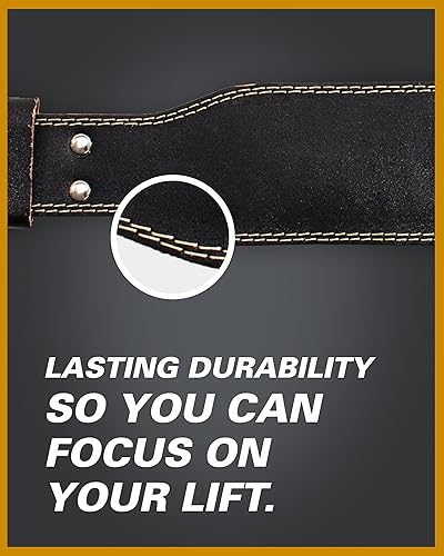 Miniatura 6 de Harbinger Cinturón de levantamiento de pesas contorneado de cuero acolchado 4 o 6 pulgadas de ancho Forro interior de gamuza y amortiguación de