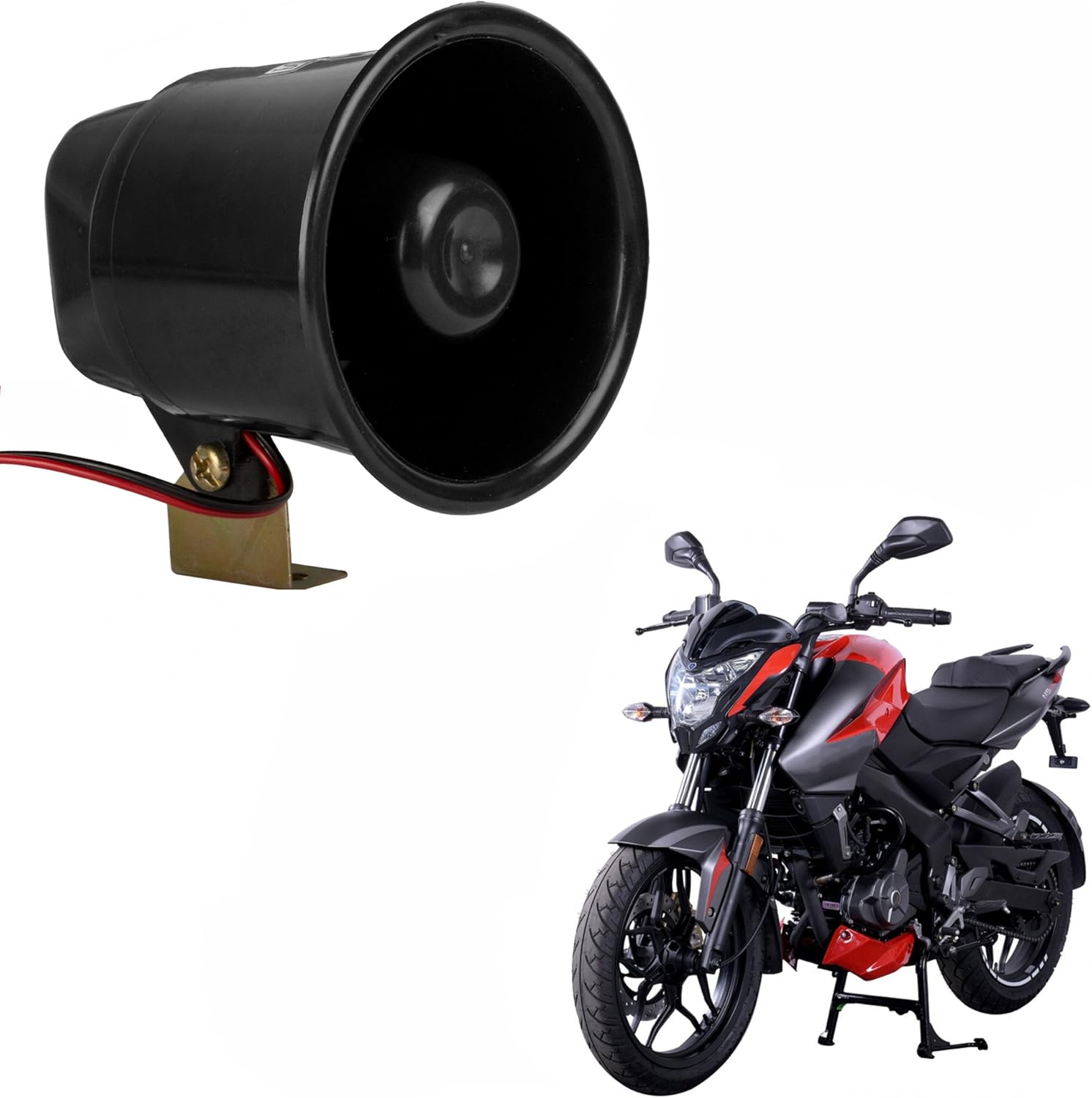 Autofy Universal Bike Horn/Siren For All Bikes (Black