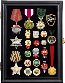11”X15” Pin Display Case, Shadow Box & Picture Frame - Wood Frame, 1.2 Inch Interior Depth, Black Display for Wall and Tabletop, Ideal for Memorabilia, Pictures, Flowers, Medals, Tickets