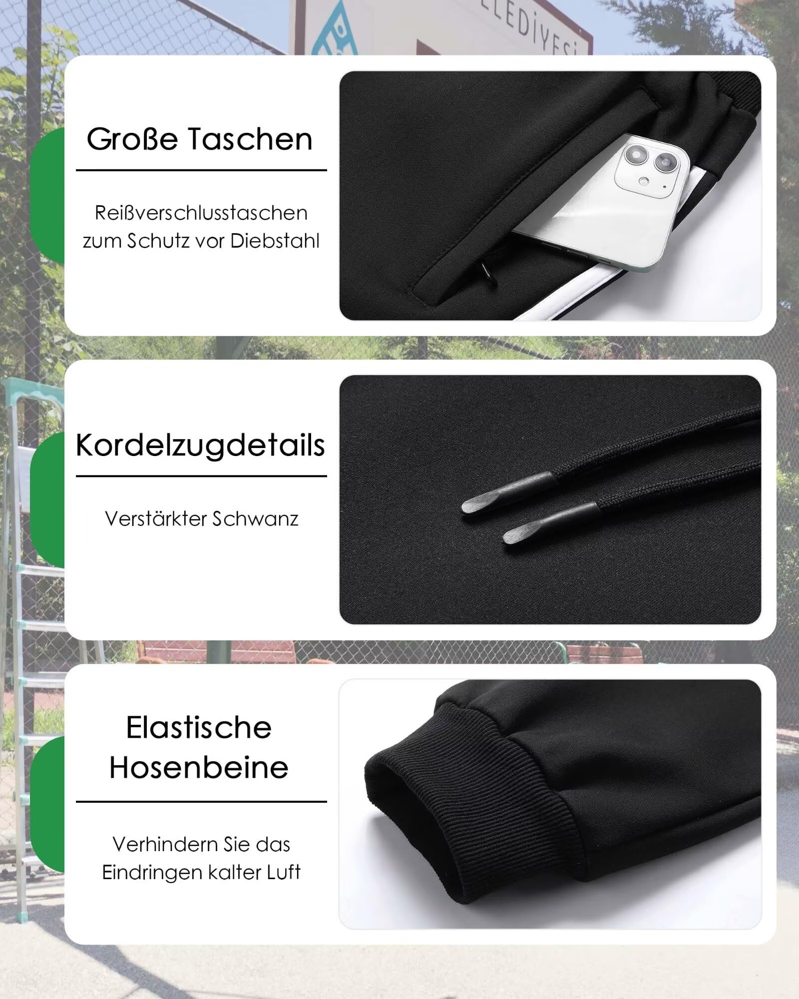 2 Pcs Herren Trainingsanzug Polyester Jogginganzug Herren mit Reißverschluss SportswearTracksuit Fußball Teenager Sportanzug Freizeitanzug Männer Fitness Gym Atmungsaktiv