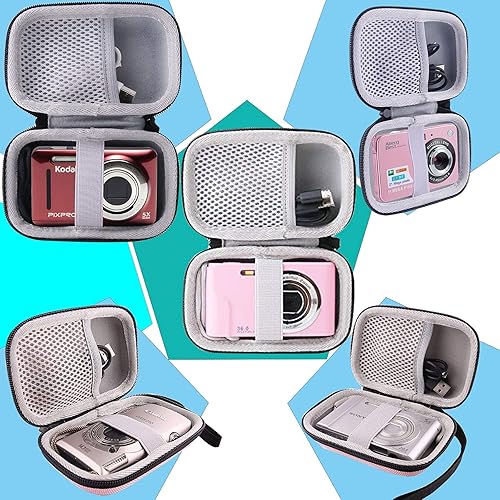 Vista 20 de WERJIA Estuche de viaje duro EVA para cámara digital Kodak PIXPRO Friendly Zoom FZ55/FZ53/FZ43/FZ45 (negro)