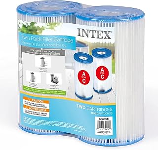 Intex 29002E Cartucho de Filtro Tipo A para Piscinas, Paquete Doble, Blanco, 1 Paquete