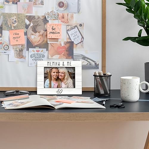 Miniatura 4 de Memaw Gifts - Marco de fotos de 4 x 6 pulgadas, marco de fotos de madera Memaws, Navidad, Día de la Madre, regalos de cumpleaños para Memaws, abuela