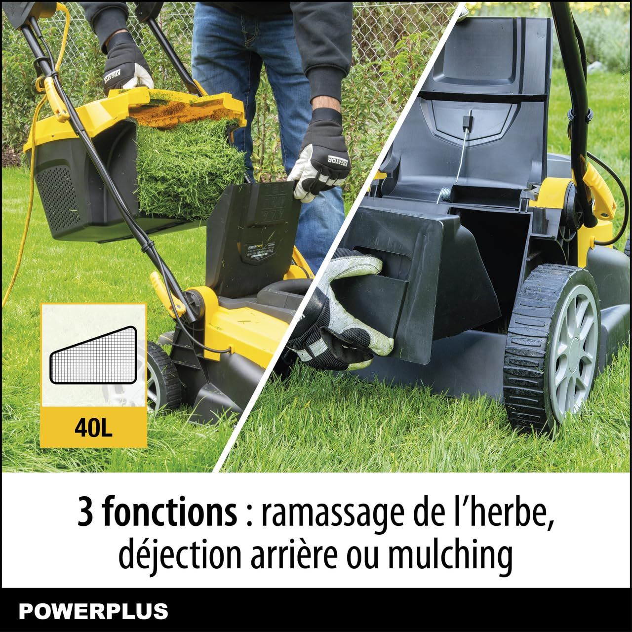 POWERPLUS Tondeuse electrique 2000W 42cm - Mulching