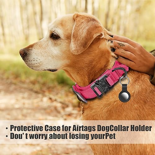 Miniatura 10 de Collar táctico para perro y correa elástica, juego de collar y correa militar para perro con bandera estadounidense ajustable K9 con hebilla y asa