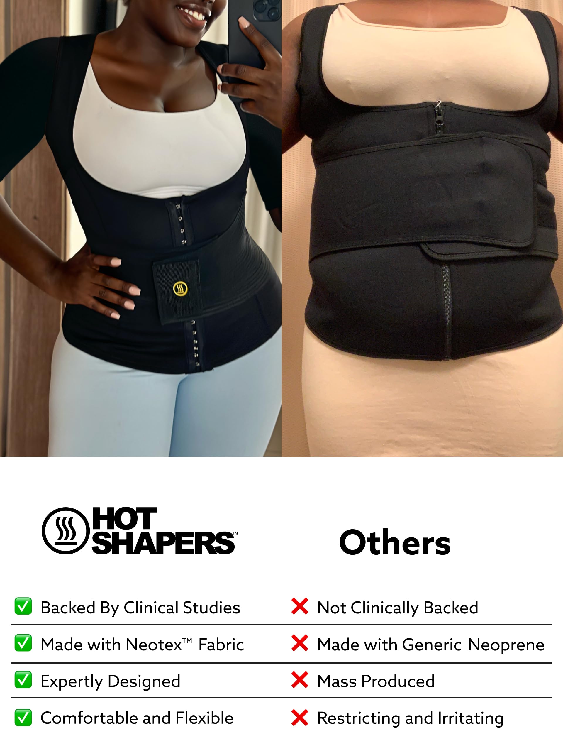 HOT SHAPERS Kit de esculpir el cuerpo con mangas para mujer - Cincher de cintura con mangas y entrenador de cintura para contorno de cuerpo completo