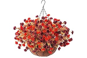 Fall Artificial Flowers for Outdoors, UV-Resistant Potted Artificial Flower Daisy