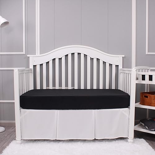 Miniatura 8 de Paquete de 3 sábanas suaves e impermeables para cuna, lavables a máquina, fundas de colchón para cuna y niños pequeños, juego de sábanas de