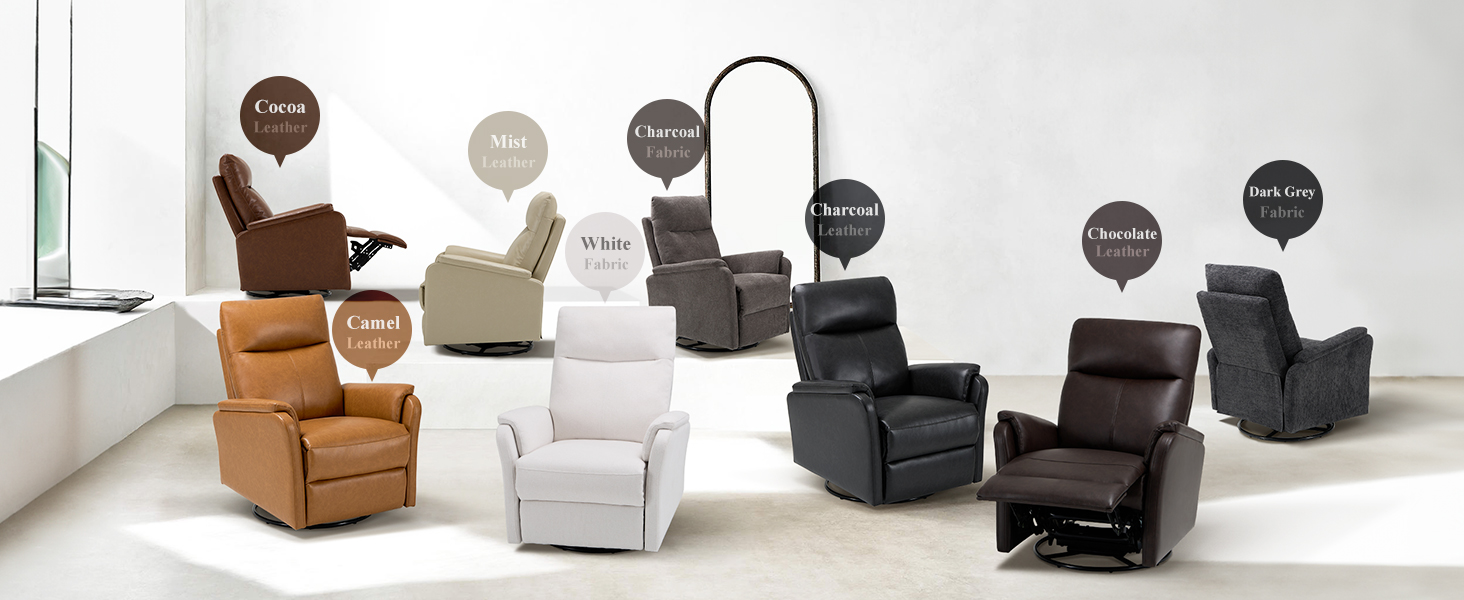 椅子 rinko Amazon.com: Swivel Rocking Recliner Glider Chair, Leather