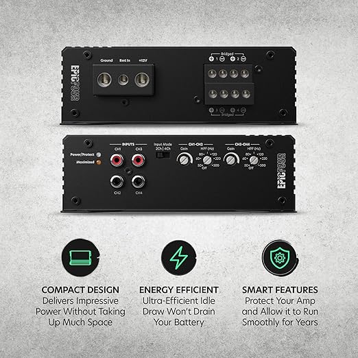 Amplificador AudioControl EPICFOUR 4 Canales 800W RMS Clase D Compacto miniatura 3