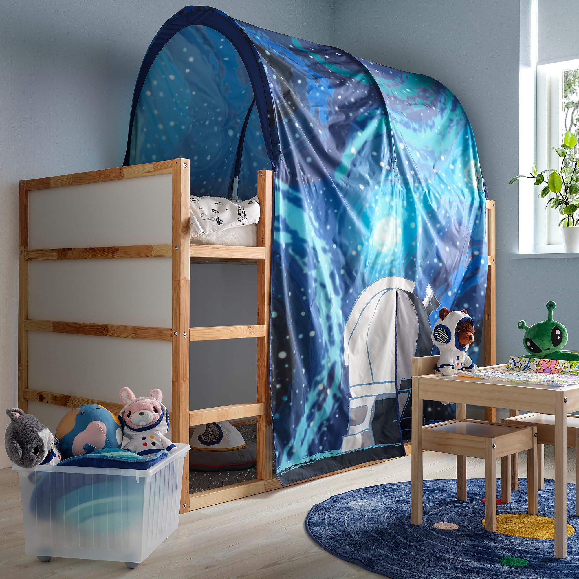 Tenda da letto Kura spazio blu